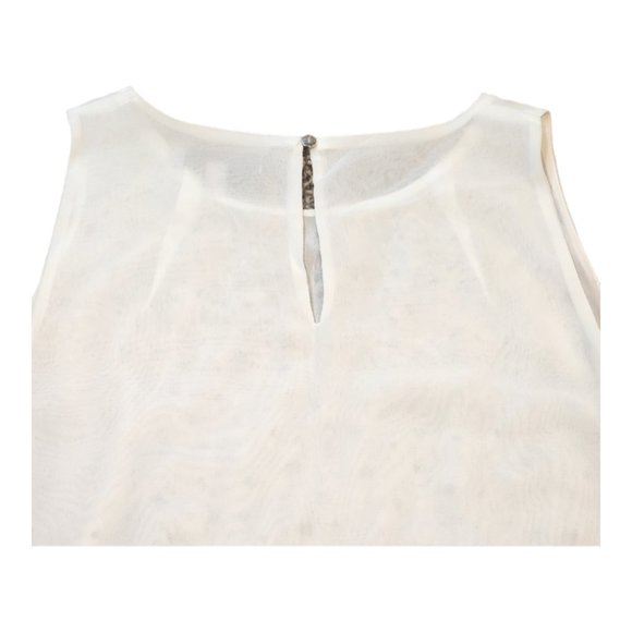 NWT Women's Jennifer Lopez White Blouse w/Rhinestone Accents Size: Small - Picture 10 of 12